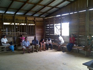 Meeting with residents at Kamana